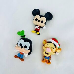 Mini Disney Funko Lot | Mickey Goofy Tigger Christmas Holiday Miniatures Toy